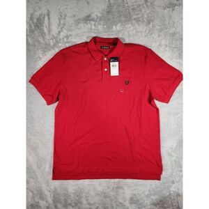 Chaps Mens‎ Polo Shirt XL Pullover Short Sleeve Red NWT
